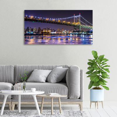 Cuadro canvas moderno de gran formato horizontal Puente de Nueva York