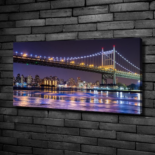 Cuadro canvas moderno de gran formato horizontal Puente de Nueva York