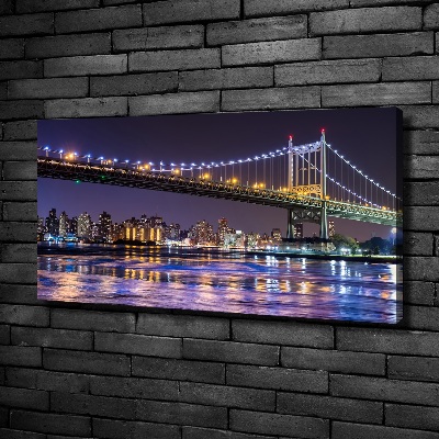 Cuadro canvas moderno de gran formato horizontal Puente de Nueva York
