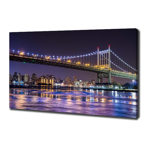 Cuadro canvas moderno de gran formato horizontal Puente de Nueva York