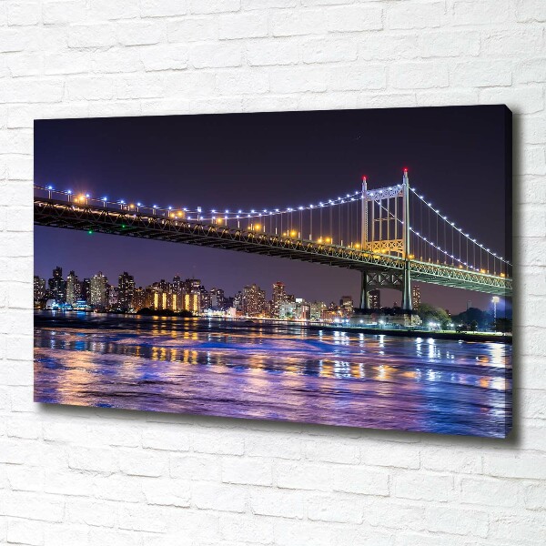 Cuadro canvas moderno de gran formato horizontal Puente de Nueva York