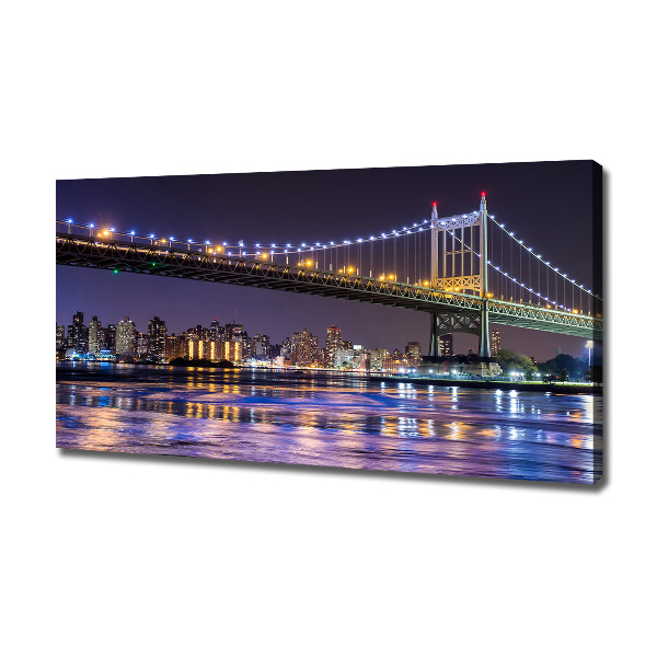 Cuadro canvas moderno de gran formato horizontal Puente de Nueva York