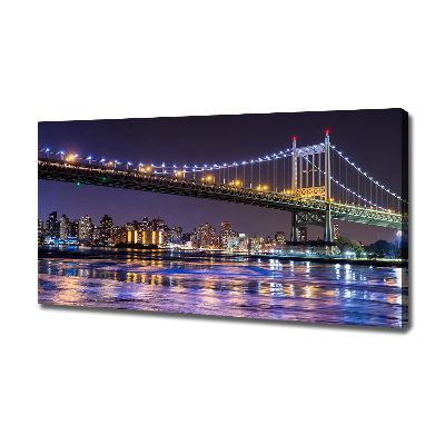Cuadro canvas moderno de gran formato horizontal Puente de Nueva York