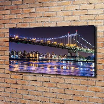Cuadro canvas moderno de gran formato horizontal Puente de Nueva York