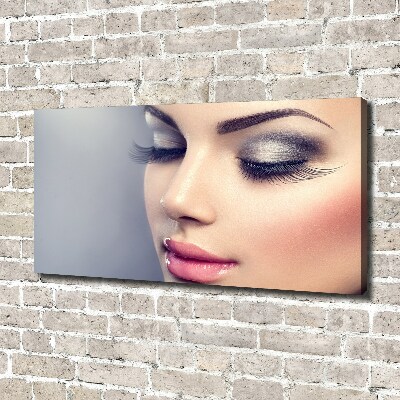 Cuadro canvas con impresión uv duradera horizontal Maquillaje perfecto