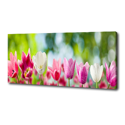 Cuadro canvas con impresión uv duradera horizontal Tulipanes