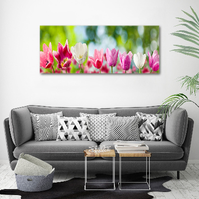 Cuadro canvas con impresión uv duradera horizontal Tulipanes