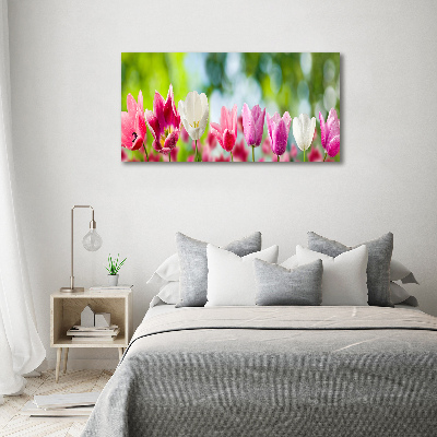 Cuadro canvas con impresión uv duradera horizontal Tulipanes