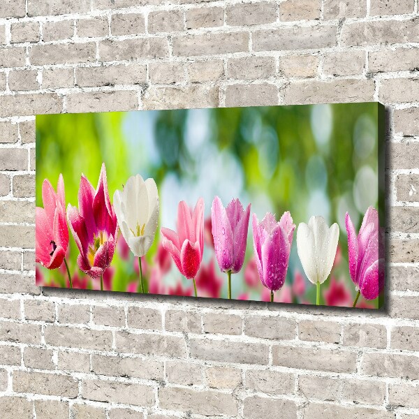 Cuadro canvas con impresión uv duradera horizontal Tulipanes