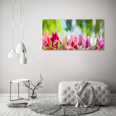 Cuadro canvas con impresión uv duradera horizontal Tulipanes