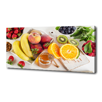Cuadro canvas con impresión uv duradera horizontal Fruta y miel