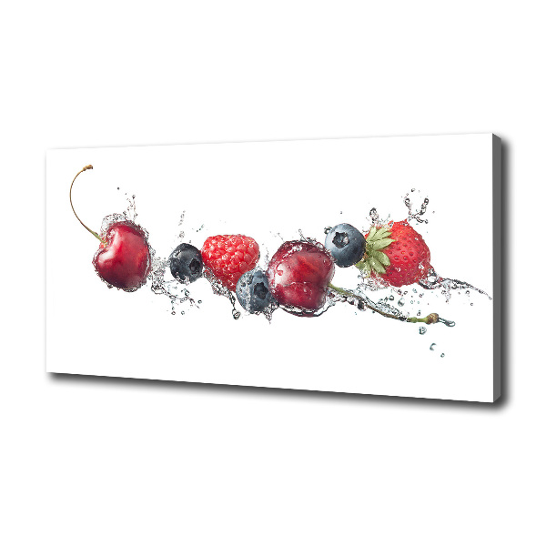 Cuadro canvas con impresión uv duradera horizontal Frutos del bosque