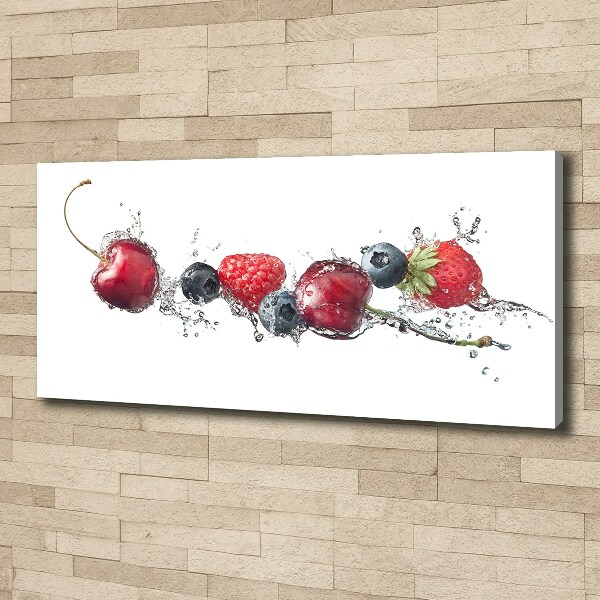 Cuadro canvas con impresión uv duradera horizontal Frutos del bosque