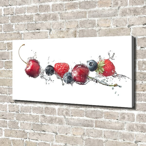 Cuadro canvas con impresión uv duradera horizontal Frutos del bosque