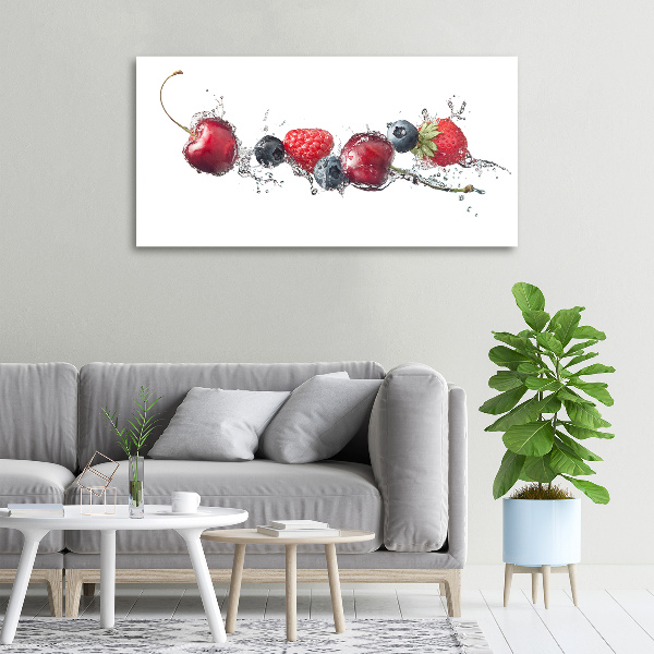 Cuadro canvas con impresión uv duradera horizontal Frutos del bosque