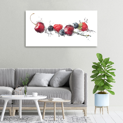 Cuadro canvas con impresión uv duradera horizontal Frutos del bosque
