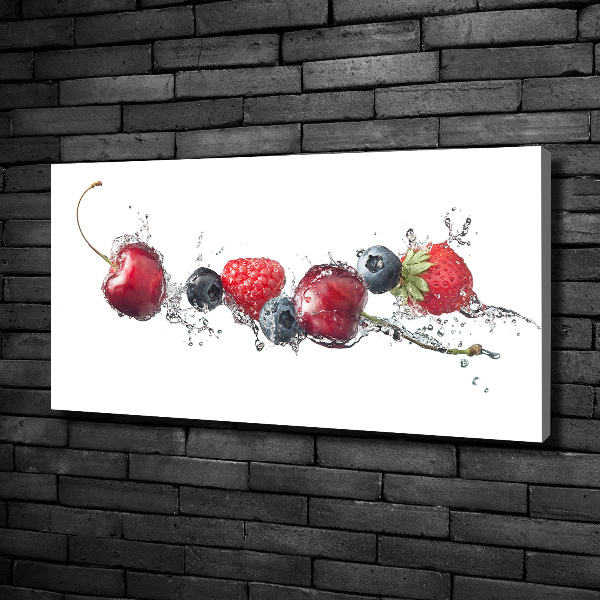 Cuadro canvas con impresión uv duradera horizontal Frutos del bosque