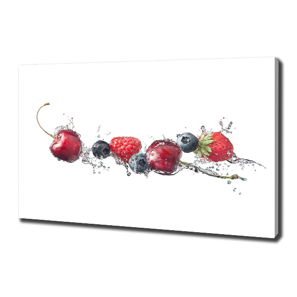 Cuadro canvas con impresión uv duradera horizontal Frutos del bosque