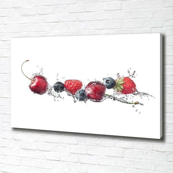 Cuadro canvas con impresión uv duradera horizontal Frutos del bosque