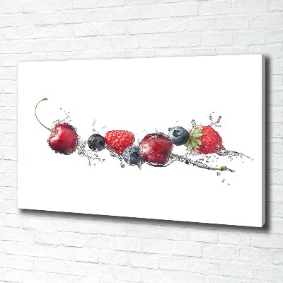 Cuadro canvas con impresión uv duradera horizontal Frutos del bosque