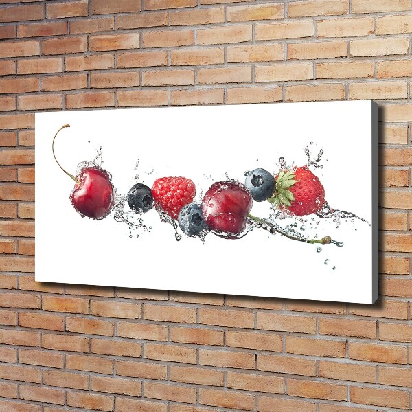 Cuadro canvas con impresión uv duradera horizontal Frutos del bosque