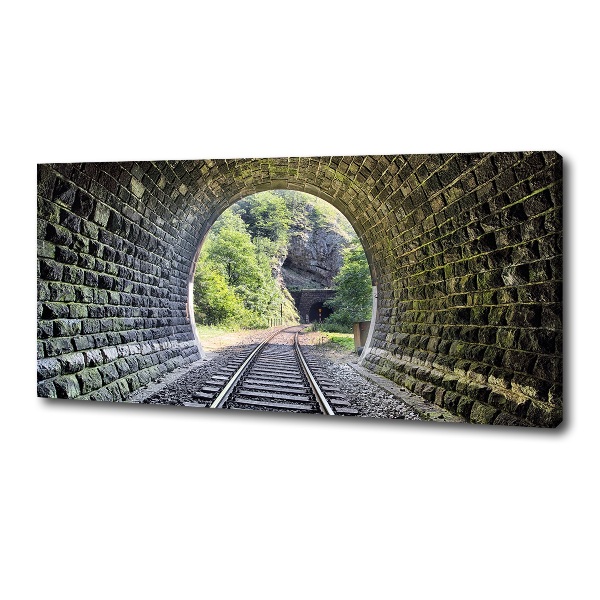 Fotocuadro en lienzo de alta calidad horizontal Túnel ferroviario