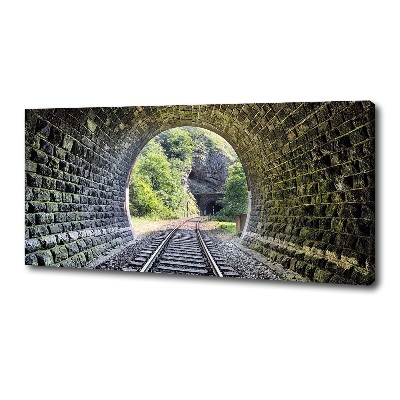 Fotocuadro en lienzo de alta calidad horizontal Túnel ferroviario
