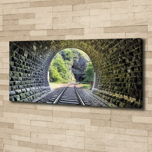 Fotocuadro en lienzo de alta calidad horizontal Túnel ferroviario