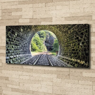 Fotocuadro en lienzo de alta calidad horizontal Túnel ferroviario