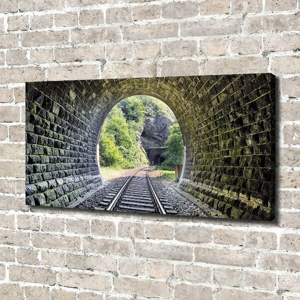Fotocuadro en lienzo de alta calidad horizontal Túnel ferroviario