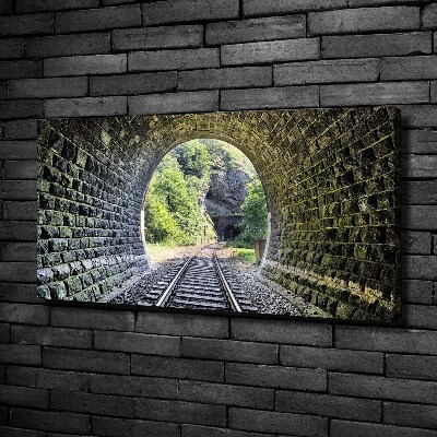 Fotocuadro en lienzo de alta calidad horizontal Túnel ferroviario