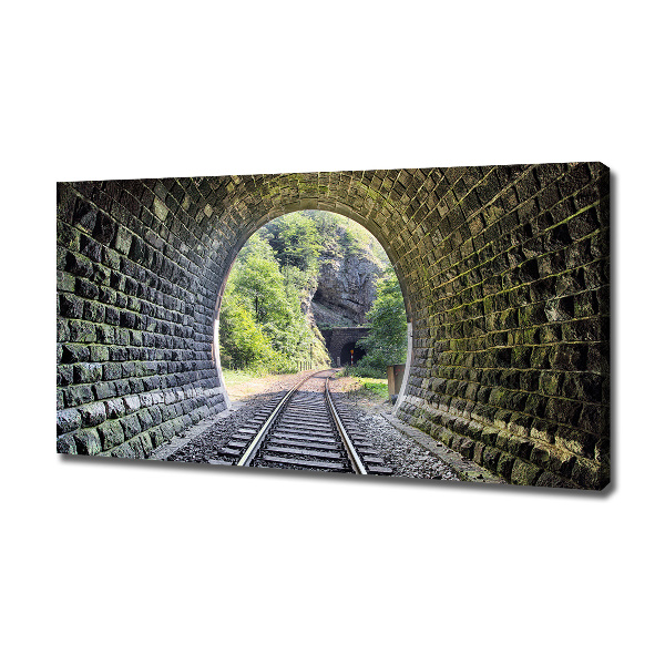 Fotocuadro en lienzo de alta calidad horizontal Túnel ferroviario