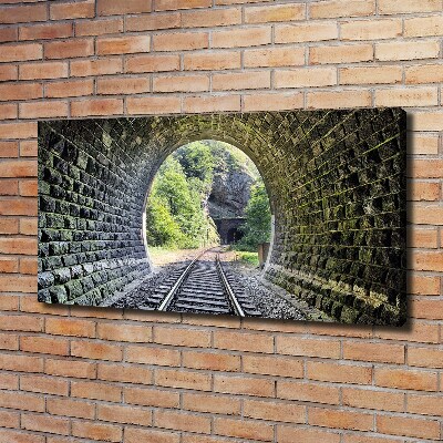 Fotocuadro en lienzo de alta calidad horizontal Túnel ferroviario
