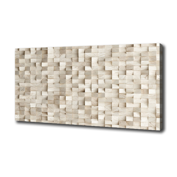 Cuadro canvas moderno de gran formato horizontal Cubos de madera