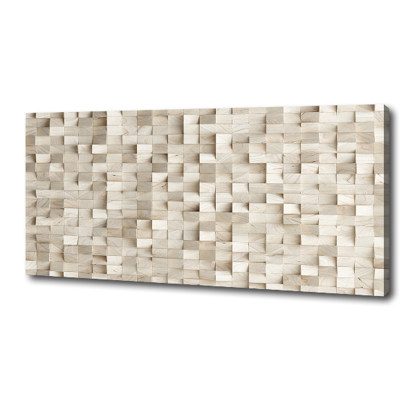 Cuadro canvas moderno de gran formato horizontal Cubos de madera