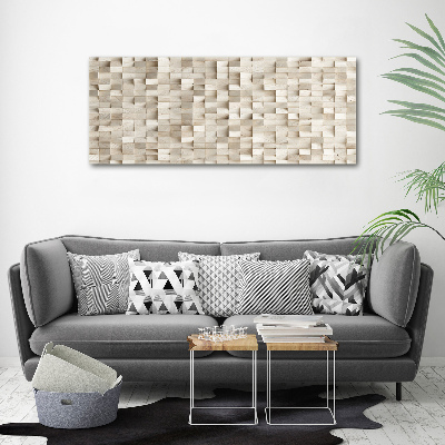Cuadro canvas moderno de gran formato horizontal Cubos de madera