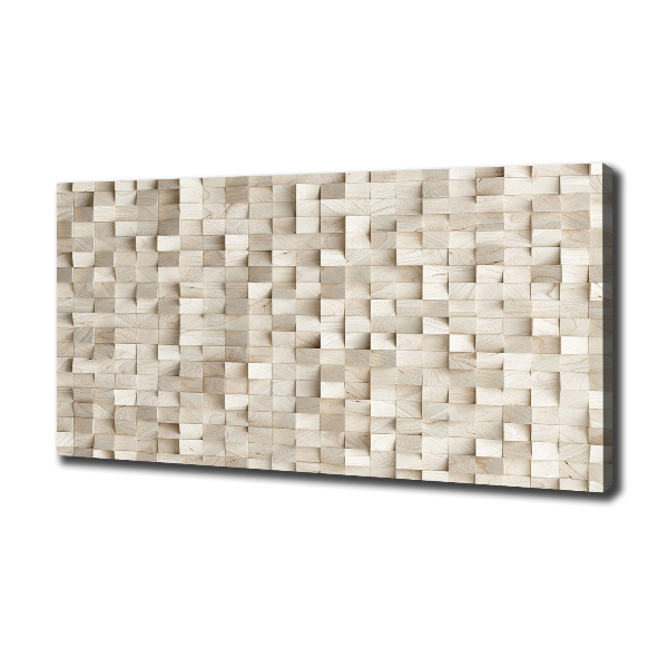 Cuadro canvas moderno de gran formato horizontal Cubos de madera