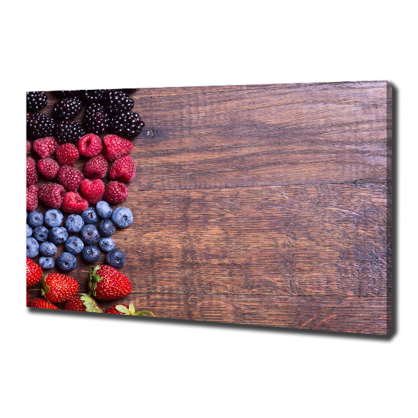 Fotocuadro en lienzo de alta calidad horizontal Frutos del bosque