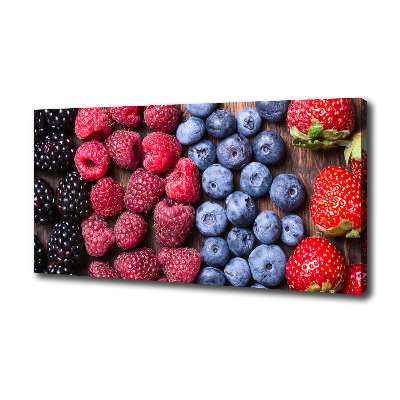 Cuadro canvas con impresión uv duradera horizontal Frutos del bosque