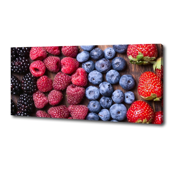 Cuadro canvas con impresión uv duradera horizontal Frutos del bosque