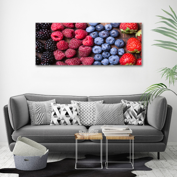 Cuadro canvas con impresión uv duradera horizontal Frutos del bosque