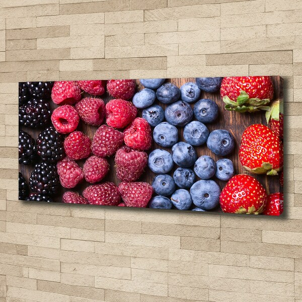 Cuadro canvas con impresión uv duradera horizontal Frutos del bosque
