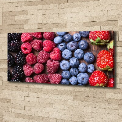 Cuadro canvas con impresión uv duradera horizontal Frutos del bosque