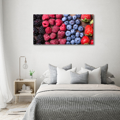 Cuadro canvas con impresión uv duradera horizontal Frutos del bosque