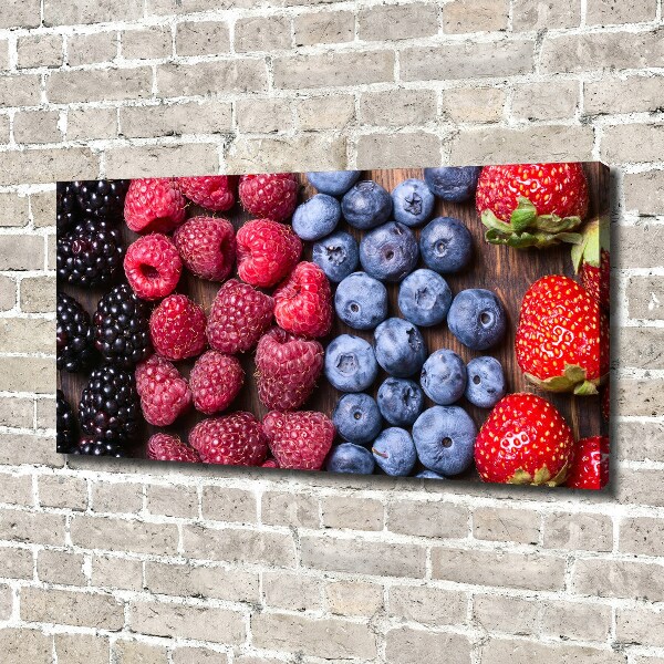 Cuadro canvas con impresión uv duradera horizontal Frutos del bosque