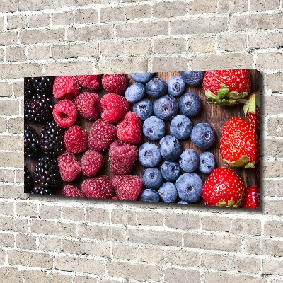 Cuadro canvas con impresión uv duradera horizontal Frutos del bosque