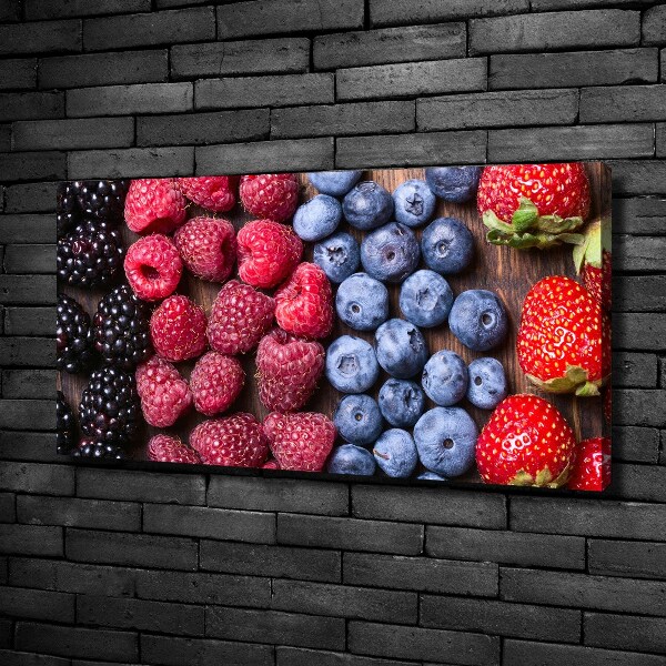 Cuadro canvas con impresión uv duradera horizontal Frutos del bosque