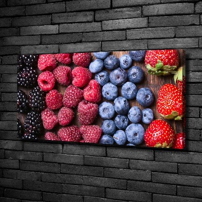 Cuadro canvas con impresión uv duradera horizontal Frutos del bosque