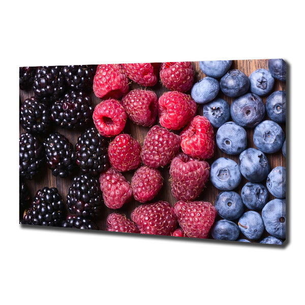 Cuadro canvas con impresión uv duradera horizontal Frutos del bosque