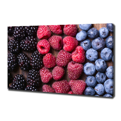 Cuadro canvas con impresión uv duradera horizontal Frutos del bosque